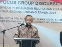 DPD – Magister Ilmu Hukum UIN Bandung Gelar FGD RUU BUMDes, Rektor pun Sampaikan Apresiasi