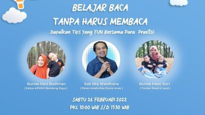 Webinar Gratis ‘Belajar Baca Tanpa Harus Membaca’