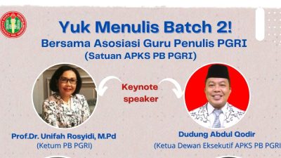 AGP PGRI Gelar Webinar ‘Yuk Menulis Batch 2, MERDEKA MENULIS’