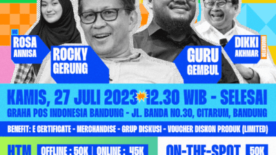 We Care We Speak: Rocky Gerung-Guru Gembul Tampil di Graha Pos Indonesia