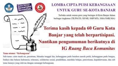 YRBK Gelar Lomba Cipta Puisi Kebangsaan untuk Guru se-Kota Banjar