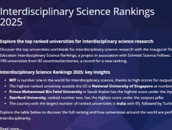 18 Universitas Terbaik di Indonesia Versi THE Interdisciplinary Science Rankings 2025