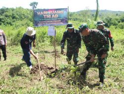 Peringati “Hari Juang TNI-AD ke-79”, Koramil 1007/Conggeang Kodim 0610 Sumedang Gelar Penanaman Pohon