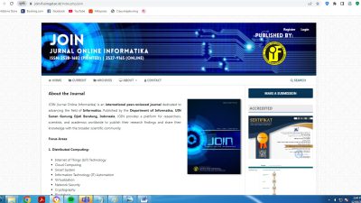 Mantap, JOIN UIN Bandung Jurnal PTKIN Pertama Bidang Informatika Terindeks Scopus