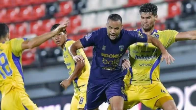 Foto pemain Persita Tangerang dan juga Guinea Khatulistiwa Pablo Ganet