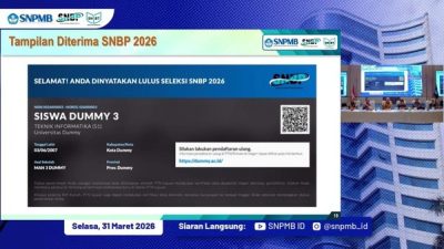 SNBP 2026: Pendaftar Tembus 806 Ribu, Daya Tampung Hanya 189 Ribu