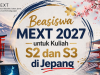 Beasiswa S2/S3 ke Jepang, Bebas Biaya Kuliah 100 Persen