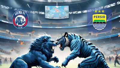 ilustrasi arema fc vs persib bandung 169