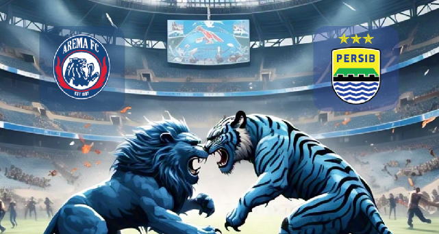 ilustrasi arema fc vs persib bandung 169