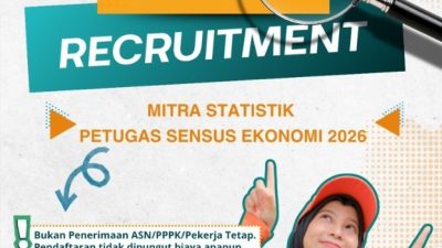 BPS Buka Rekrutmen Petugas Sensus Ekonomi 2026