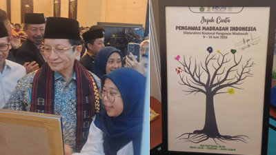 Tanda Cinta Menteri Agama di Madrasah Miftahul Ulum Megu Cilik Kabupaten Cirebon